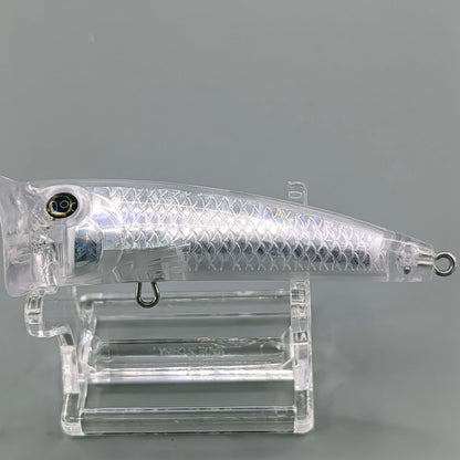 T005 70mm 9.3g Unpainted Topwater Plastic Fishing Lure Blank