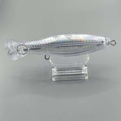 T008 120mm 36.7g Unpainted Topwater Plastic Fishing Lure Blank