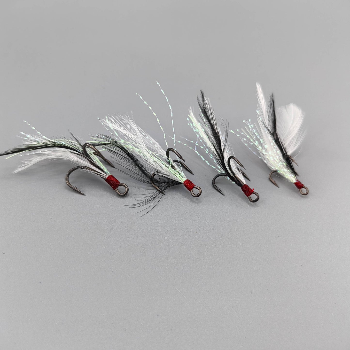 3x Strong Black Feather BKK SUPER-SLIDE Treble Hooks