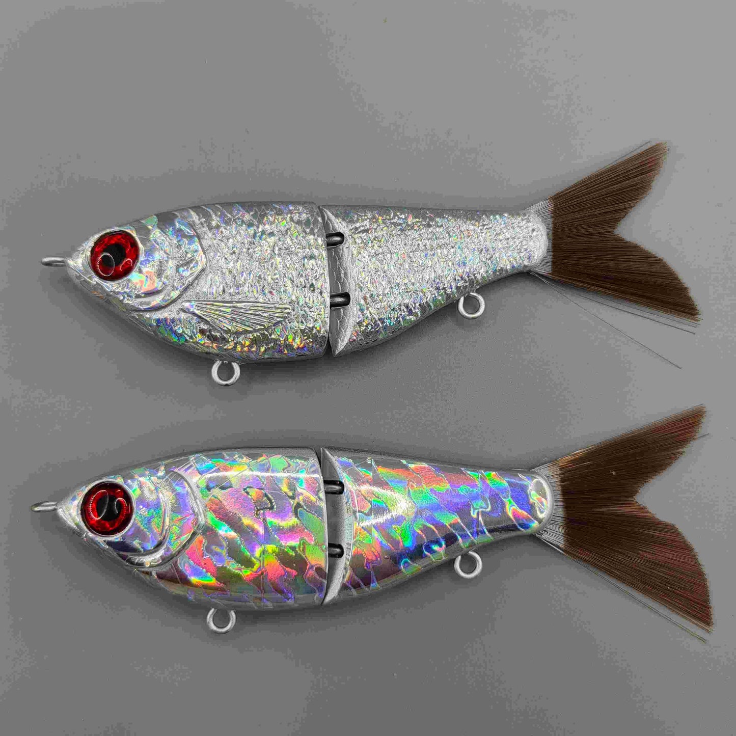 Holographic Foliled 2 Section Unpainted Glide Swimbait Lure Blank