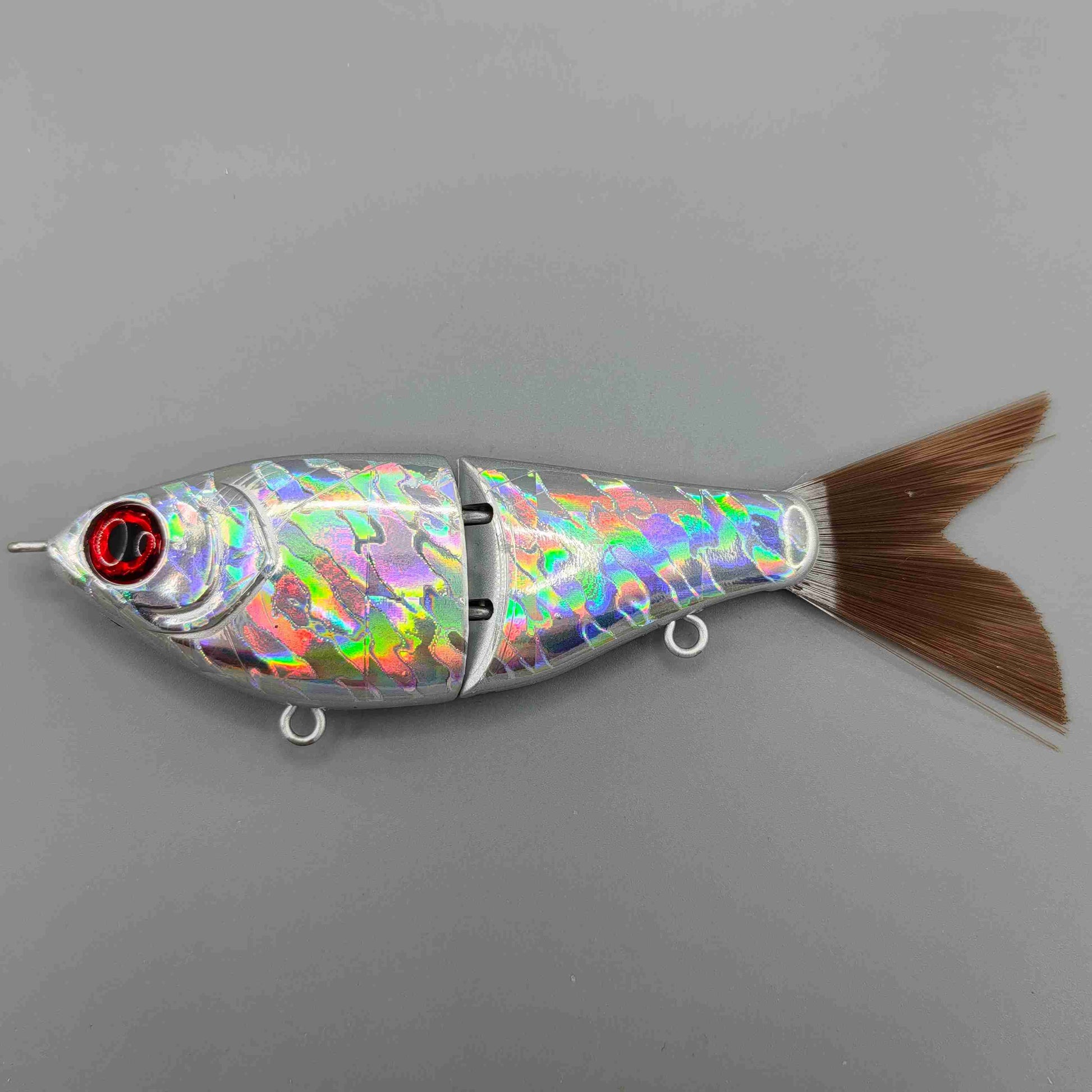 Holographic Foliled 2 Section Unpainted Glide Swimbait Lure Blank