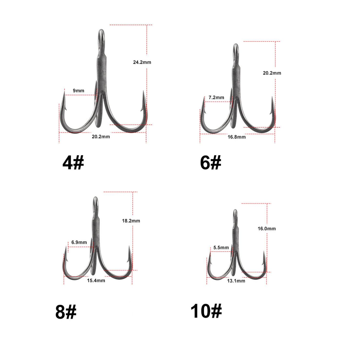 3x Strong Black Feather BKK SUPER-SLIDE Treble Hooks